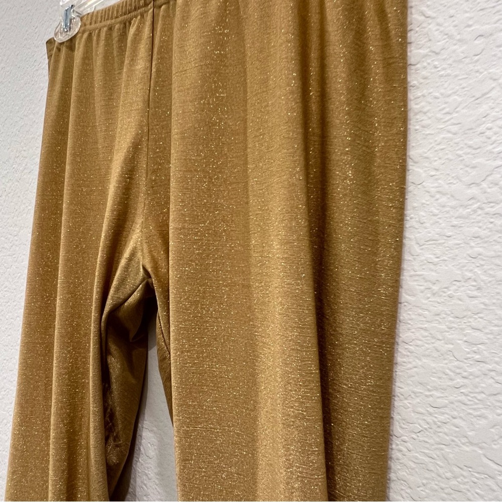 Zaza pour la femme gold sparkly pull on pants size Large, Glam Girl,‎ Glitzy